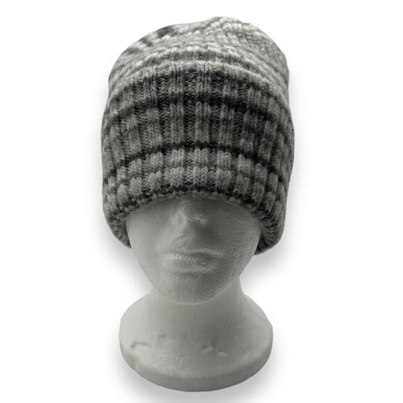Jocelyn REVOLVE Space Dyed Knit Hat Grey Multi Neutral Gray Winter Beanie Ribbed - Picture 1 of 8